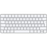 White Apple Magic Keyboard, QWERTY UK layout, slim design, wireless Bluetooth and USB connectivity.