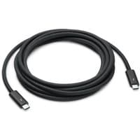 Black Apple Thunderbolt 4 USB-C Pro Cable, 3 meters long, with sleek connectors and durable braided exterior.