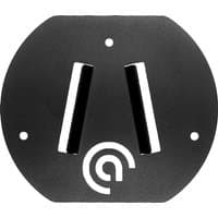 Black Asetek racing wheel accessory with two vertical slots and a white logo on a circular base.
