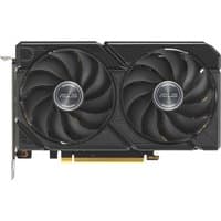 Black ASUS Dual RX9060XT graphics card with dual fans and sleek design, featuring 16 GB GDDR6 memory.