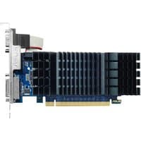 ASUS GT730-SL-2GD5-BRK graphics card with black heatsink, blue circuit board, and silver bracket.