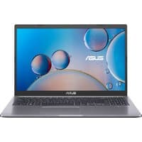 ASUS P1511CDA laptop, 15.6" display, AMD Ryzen 5, sleek silver design, black keyboard, ASUS logo on screen.