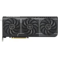 ASUS Prime Radeon RX 9060 XT graphics card, black with three cooling fans and silver accents, 16 GB GDDR6.