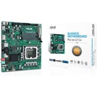 ASUS Pro H610T D4-CSM mini ITX motherboard with green circuit board, LGA 1700 socket, and multiple ports.