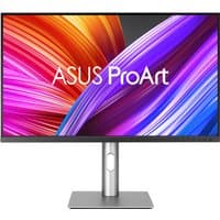ASUS ProArt PA279CRV monitor, 27-inch, 4K resolution, slim bezels, silver stand, vibrant color display.