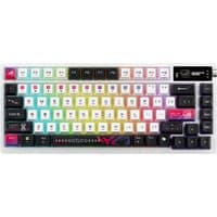 ASUS ROG Azoth X keyboard with RGB backlit keys, Swiss layout, wireless and USB connectivity, black frame.