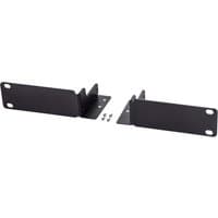 Black ATEN 2/4-Port Universal Secure KVM Rack Mount Kit with L-shaped brackets and mounting screws.