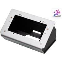 Grey ATEN VK102 passive holder, rectangular with angled edges and multiple screw holes, three-year warranty badge.