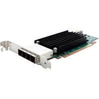 Atto ESAH-24F0-000 interface card with black heatsink, green circuit board, and white multi-port connector.