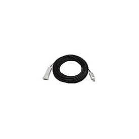 Black 20M USB 3.1 extension cable with silver connectors at both ends, designed for high-speed data transfer and connectivity.
