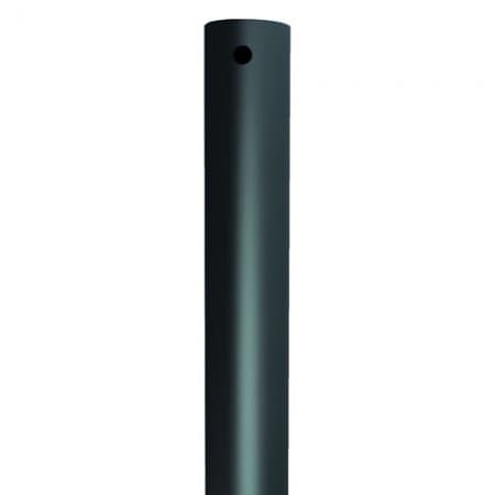 Black, 1-meter long pole with a 50mm diameter, made of metal, featuring a small hole near the top for mounting or attachment.