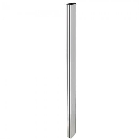 Vertical support column by B-Tech, 0.6m in length, features a sleek silver finish, made of durable metal with a rectangular profile and smooth edges for modern installations.