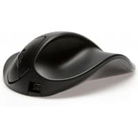 Ergonomic black BakkerElkhuizen HandShoeMouse Large wireless with contoured design and smooth curves.