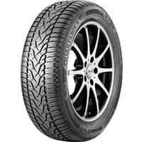 Barum Quartaris 5 tire, 205/60 R16, black tread with detailed grooves, mounted on a black and silver alloy wheel.