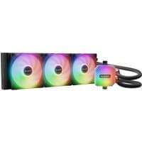 Black be quiet! LIGHT LOOP 360mm liquid cooler with three RGB fans and a sleek illuminated pump head.