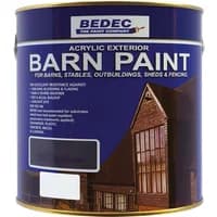 Bedec Barn Paint 5L, black can with semi-gloss label, exterior multi-surface protective coating.