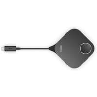 Black BenQ wireless presentation button kit with USB-C connector and circular button on square base.