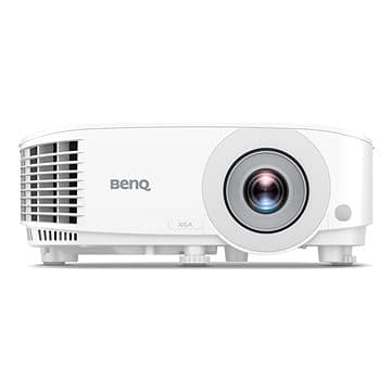 White Benq MX560 XGA DLP digital projector features a prominent lens, ventilation grilles, and a sleek design, offering 4000 lumens brightness for clear presentations.