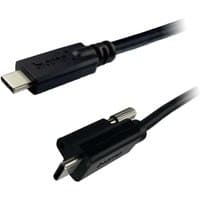 Black Biamp EasyConnect USB3-10-CC cable with USB-C and locking connectors, coiled black cable.