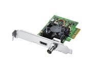Blackmagic Design DeckLink Mini Monitor 4K features a green circuit board with a silver metal bracket, HDMI output, and various electronic components for video capturing.