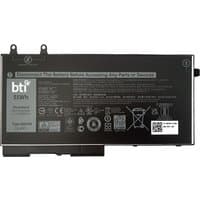 Black BTI 51Wh 3-cell battery for Dell Latitude 5420, rectangular with labels and safety icons.