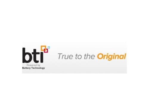 Black replacement notebook battery for HP Pavilion models 15-P000 to P099 and 15-X000, featuring the BTI logo and "True to the Original" tagline.