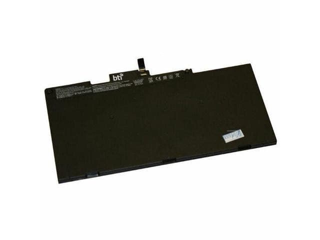 Black Bti 3-cell 11.55v Li-ion notebook battery for HP Elitebook 745 G4, featuring a sleek design with a connector on one side and printed specifications on the surface.