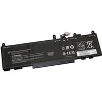 Black BTI 3 cell replacement battery for HP ZBOOK FIREFLY 16 G11 with connector and safety icons.