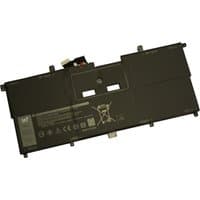 Black BTI 46Wh 4 cell battery for DELL XPS 9365, rectangular shape with connector and printed specifications.