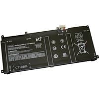 Black BTI 50.0 4 cell ME04XL battery for HP-Compaq Elite X2 1013 G3 with white text and certification symbols.