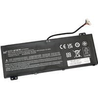 Black rectangular BTI 57.2 4-cell battery for Acer Predator Trit, featuring white text and multiple certification logos.