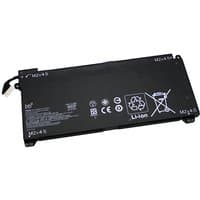 Black rectangular BTI 6 Cell 65Wh PG06XL battery with white text and recycling symbols for HP Compaq Omen 15-series.