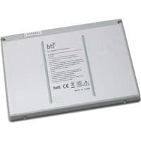 BTI 70Wh 3 cell battery for MacBook Pro 17-inch, silver rectangular design with printed specifications on top.