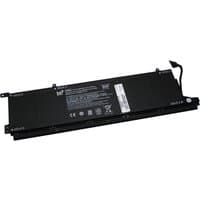 Black BTI 73Wh 6 cell laptop battery with label, compatible with HP-Compaq OMEN X 2S models, rectangular shape