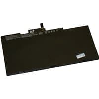 Black BTI 51Wh 3-cell laptop battery with connector for HP Zbook and Elitebook models, rectangular shape.