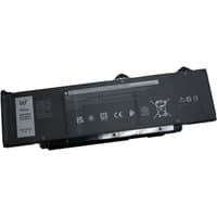 Black BTI 42Wh 3-cell laptop battery with white labels and certification icons, compatible with various Latitude models.
