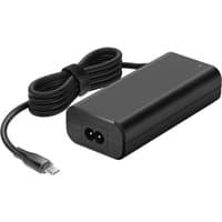 Black BTI HA65NM190 65W USB-C laptop charger with detachable UK power cable, compact rectangular design.