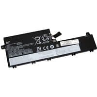 Black BTI 68Wh 6-cell battery for Lenovo ThinkPad with white label and safety icons.
