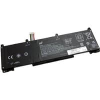 Black rectangular BTI 45Wh 3-cell battery with white text and connector wires for HP ProBook laptops.