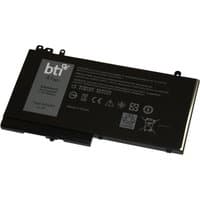 Black BTI replacement laptop battery for Latitude E5270 E5470 E5570 with white text and certification symbols.