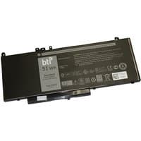 Black BTI laptop battery for Latitude E5450 E5550, labeled 51Whr, with text and symbols on the surface.