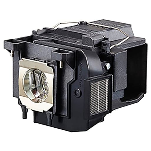 Replacement projector lamp for Epson EH-TW6600, EH-TW6600W, and PowerLite, featuring a black housing with a silver lens opening and ventilation grilles.
