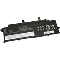 Black BTI 57Wh 4-cell battery for Lenovo X13 Yoga G3, rectangular with white labels and connector wires.