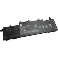 Black BTI 45Wh 3-cell battery for HP PROBOOK X360, rectangular with white text and certification symbols.