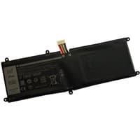 Black BTI T04E 35Wh 2-cell battery for DELL LATITUDE 11 5175 with multicolored connector wires.