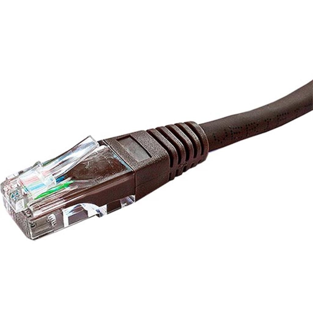 Cablenet 10m Cat5e RJ45 Brown U/UTP PVC 24AWG Flush Moulded Booted Pat - image 2