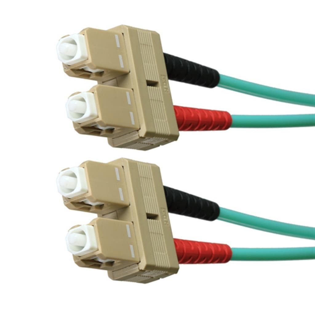 Cablenet 10m OM3 50/125 SC-SC Duplex Aqua LSOH Fibre Patch Lead - image 2