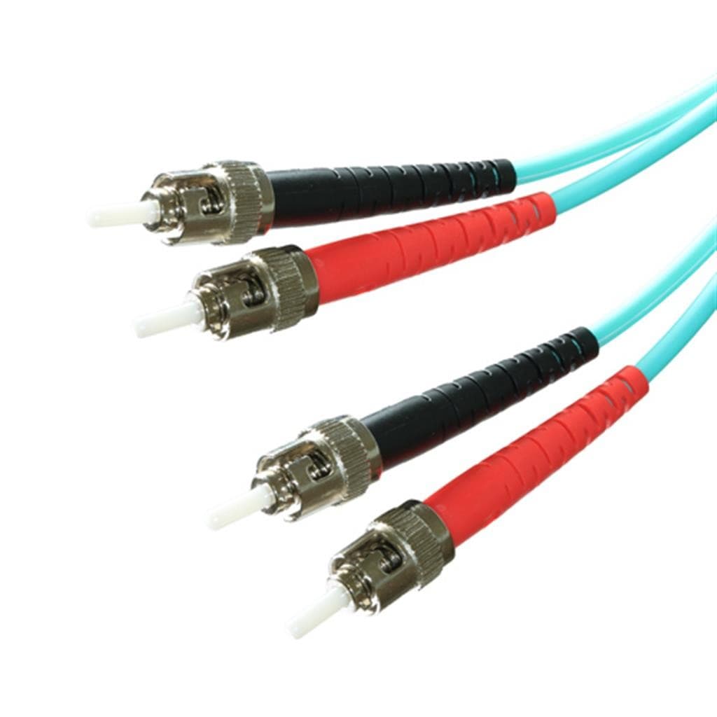 Cablenet 10m OM3 50/125 ST-ST Duplex Aqua LSOH Fibre Patch Lead - image 2