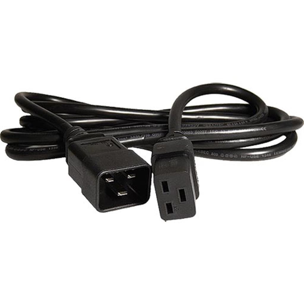 Cablenet 1m IEC C20 - IEC C19 H05Z1Z1-F Black LSOH 1.5mm Power Lead - image 2