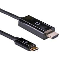 Black Cablenet 1m USB 3.1c to HDMI cable, USB-C and HDMI connectors, supports 4Kx2K@60Hz.